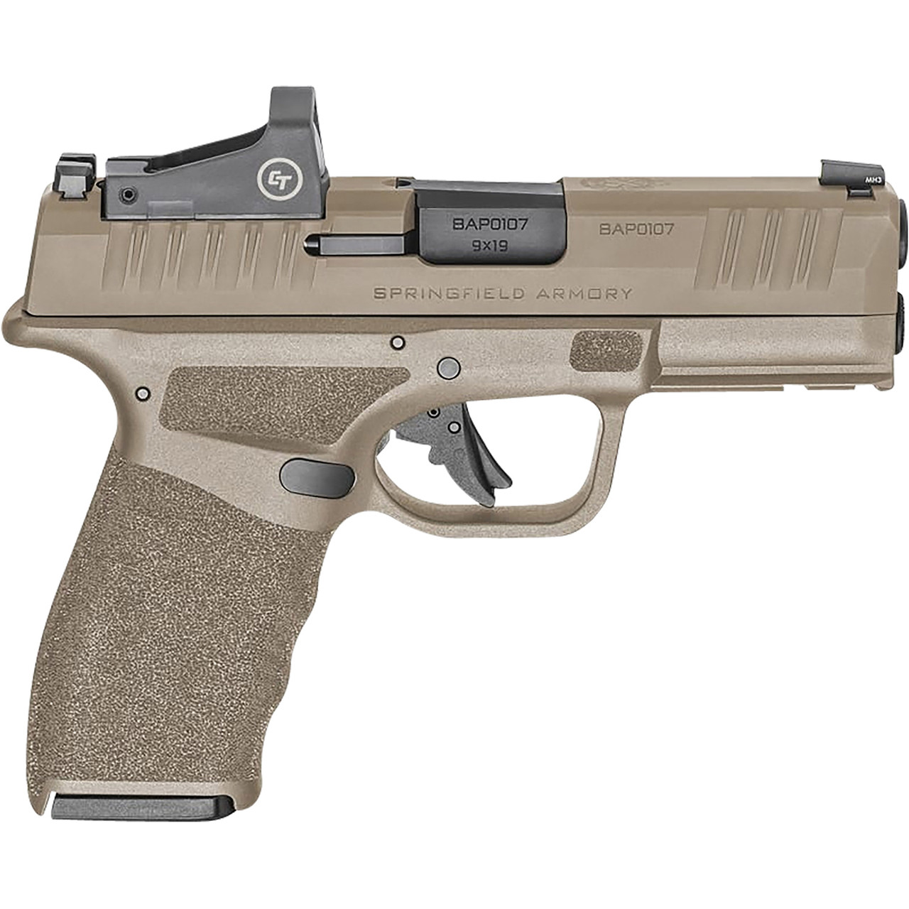 Springfield HELLCAT PRO 9mm Semi-Auto Pistol 3.7″ Barrel Optics-Ready With CT-1500 Red Dot 5 Magazines