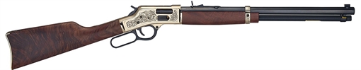 Henry Repeating Arms Big Boy, Lever Action Rifle, 45LC, 20" Octagon Barrel, Engraved Brass Receiver, Engraved Barrel Band, Fully Adjustable Semi Buckhorn Sights, Fancy Walnut Stock, 10 Rounds H006GCD