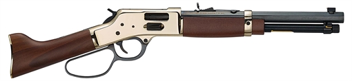 Henry Repeating Arms Mare's Leg, Lever Action Pistol, 44 Magnum, 12.9" Barrel, Brass Receiver, Side Load Gate, Walnut Grips, Fully Adjustable Buckhorn Sights, 5 Rounds H006GML