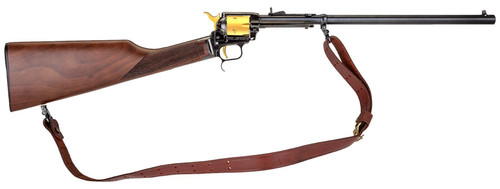 Heritage Rough Rider Rancher Rifle .22 LR, 16" Barrel, Gold Accent, Walnut Stock, Sling, 6rd