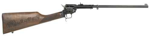 Heritage Rough Rider Rancher 22 LR, 16.125" Barrel, Black, Walnut Stagecoach Stock, 6rd