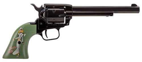 Heritage Rough Rider Revolver SAA 22 LR 4.75" Barrel, Liberty Belle Pinup Girl Grips- TALO Exclusive