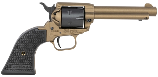 Heritage Mfg Rough Rider 22 LR 6 Shot 4.75" Burnt Bronze Cerakote Steel Barrel, Black Satin Cylinder, Burnt Bronze Cerakote Steel Frame RR22A4