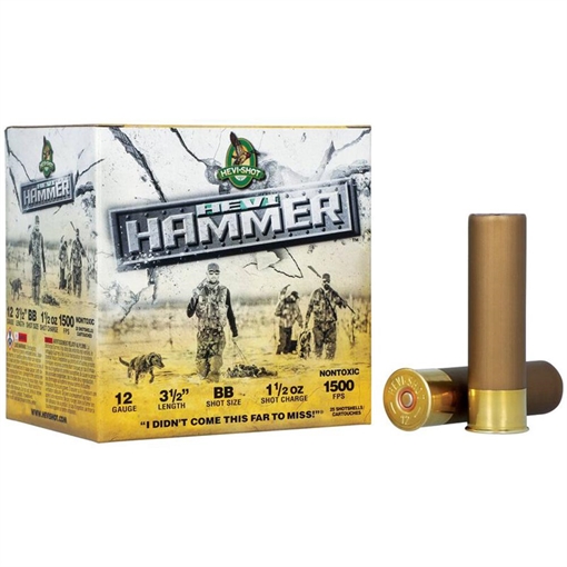 HEVI-Shot HEVI-Hammer 12Gauge 3.50" 1 1/2oz Steel/Bismuth BBShot 25 Per Box/10 Case HS28388