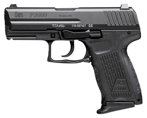 HK P2000 V2 LEM 9mm, 3.6" Barrel, Night Sights, Black, 10rd
