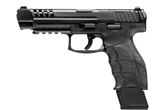 HK VP9L Full-Size 9mm, 5" Barrel, Black, Optics Ready, 20rd
