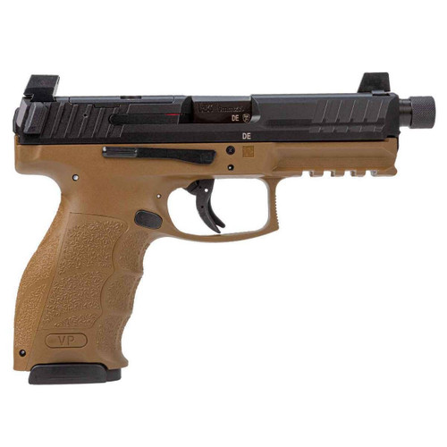 HK VP9 Tactical Optics Ready, 9mm, 4.7" Barrel, FDE, Suppressor Height Sights, 17rd
