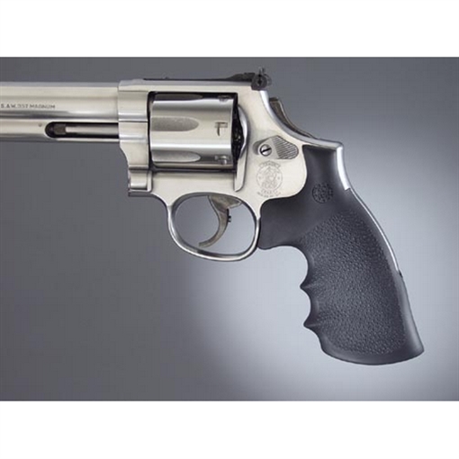 Hogue Conversion Monogrip Black Rubber with Finger Grooves for S&W K, L Frame with Round Butt 19002