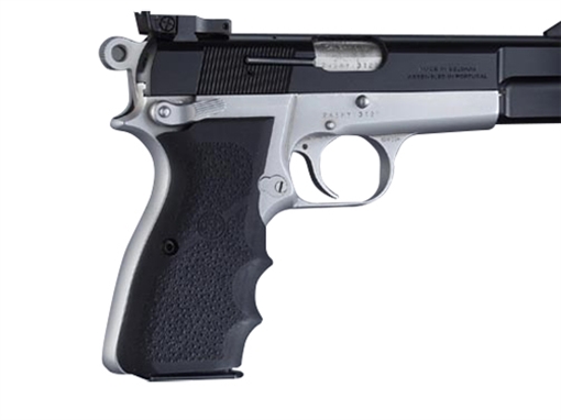 Hogue Rubber Grip Black with Finger Grooves for Browning Hi-Power 09000