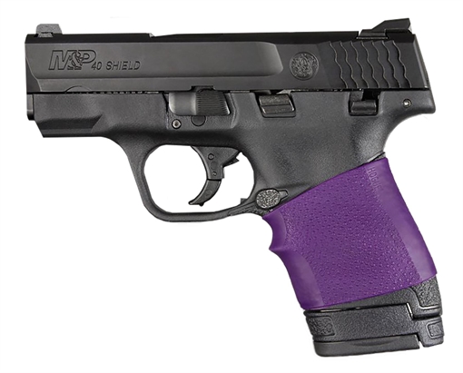 Hogue HandAll Jr. Grip Sleeve made of Rubber with Textured Purple Finish for Ruger LCP 18006