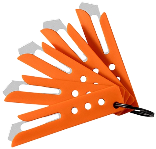 Hogue Expel Blade Guard Orange Nylon Includes 5 #60 High Carbon Steel Blade, 5 Guards & 1 Key Ring 35884