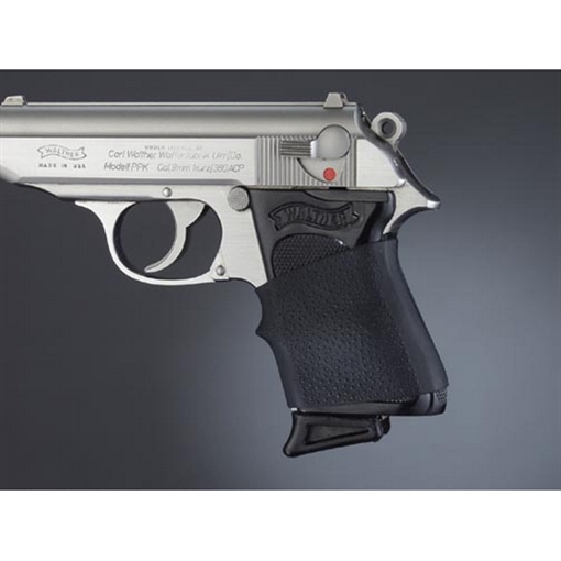 Hogue HandAll Jr. Grip Sleeve Small Size made of Rubber with Textured Black Finish & Finger Groove for Most 22, 25 & 38 Pistols 18000