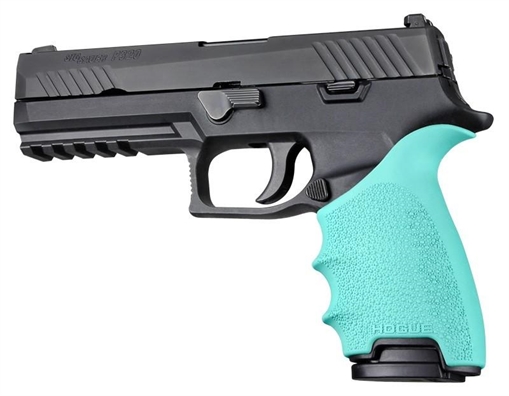 Hogue HandAll Beavertail Grip Sleeve Sig Sauer P320 Aqua 17604