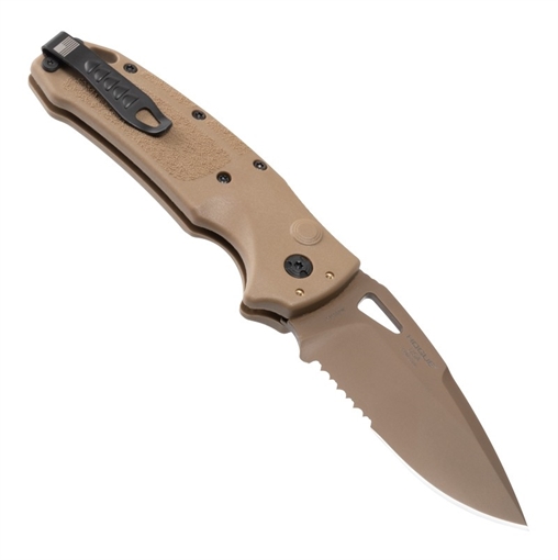 HOGUE K320A M17 3.5" AUTO FLDR DROP POINT BLADE POLY TAN 36333H