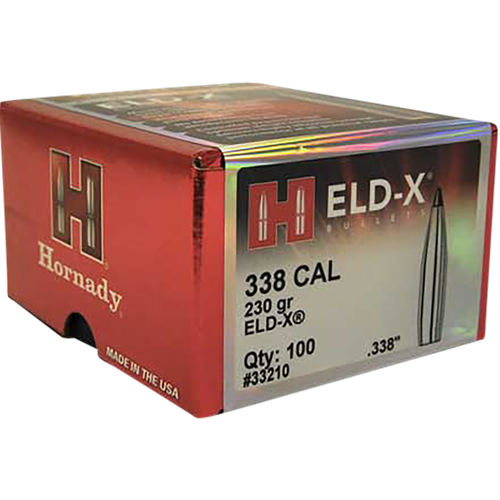 Hornady ELD-X 338 Caliber, 230gr, Extremely Low Drag-eXpanding, 50pk