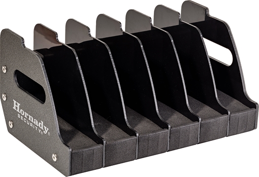 Hornady 6 Gun Pistol Rack Metal w/Foam and Plastic Dividers Holds 6 Pistols 95832