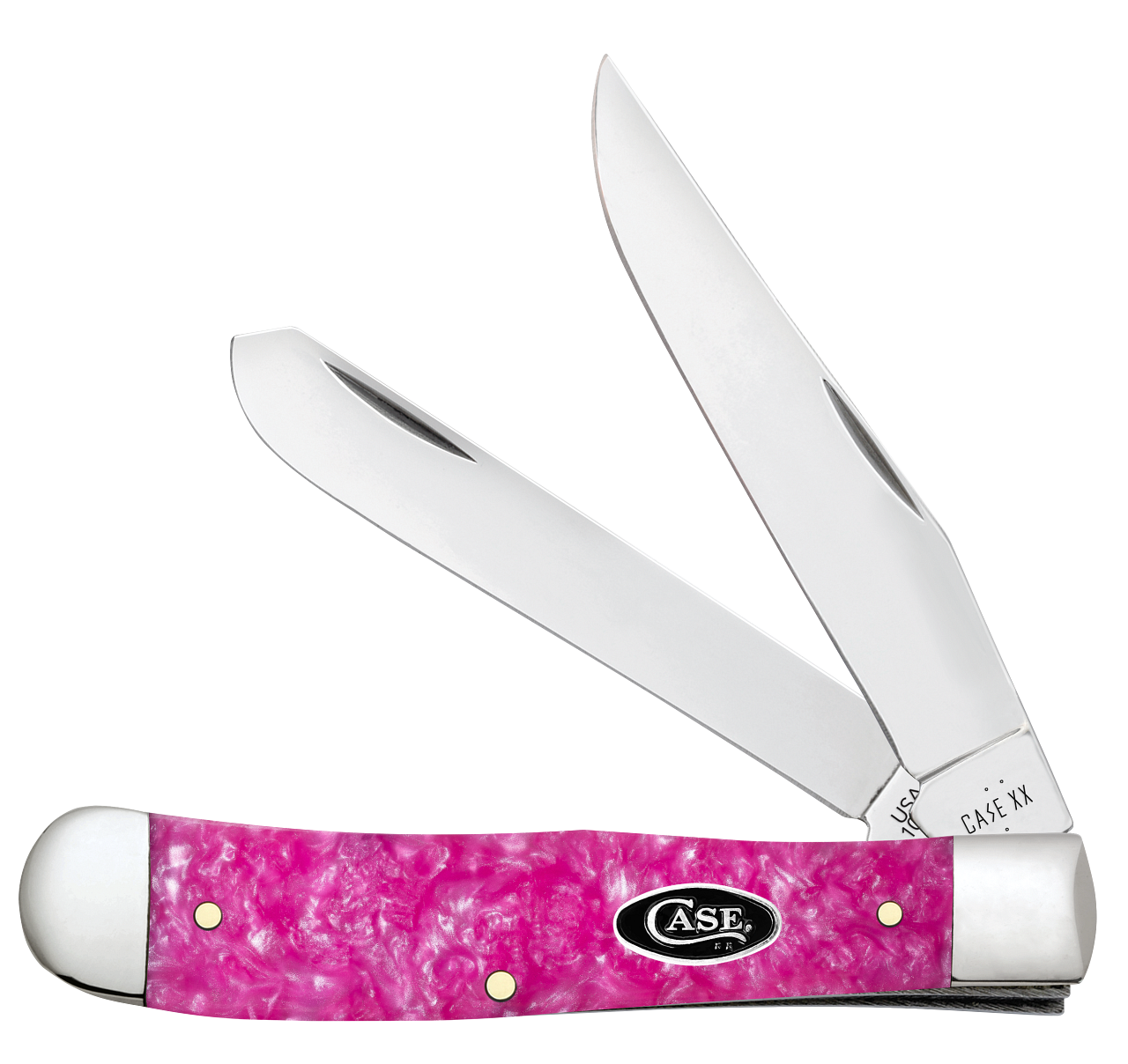Case Knives Pink Crackle Kirinite Trapper (16160)