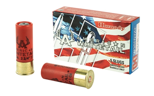 Hornady American Whitetail 12 Gauge 2.75" 1 oz Rifled Slug Shot 5 Per Box/ 20 Case 86234