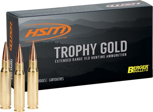 HSM Trophy Gold Extended Range 25-06 Rem 115 gr Berger Hunting VLD Match 20 Per Box/ 20 Case 2506115VLD