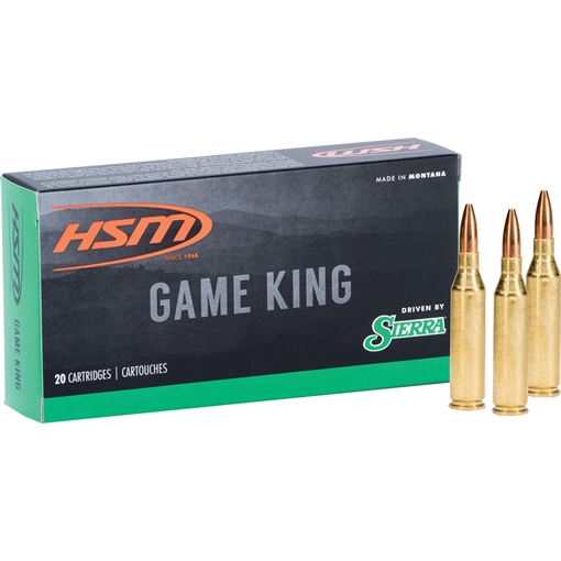 HSM Game King 7mm-08 Rem 150 gr Sierra GameKing Spitzer Boat Tail 20 Per Box/ 25 Case 7MM088N