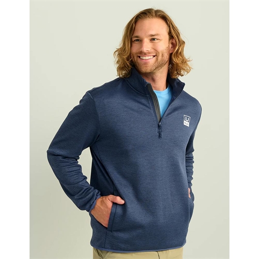 Huk Coldfront & Performance 1/4 Zip Long Sleeve Shirt Naval Academy Heather 2XL H1300098-464-XXL