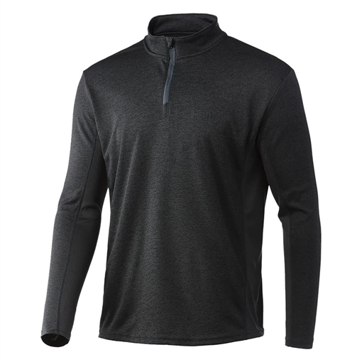 Huk Coldfront 1/4 Zip Long Sleeve Shirt Volcanic Ash Heather L H1200529-015-L