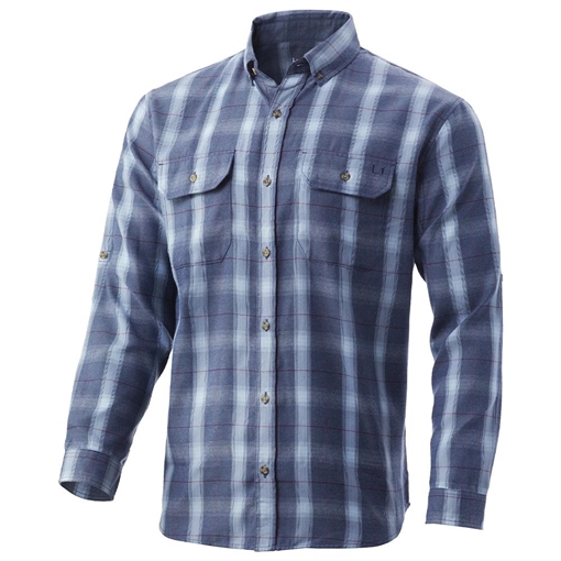 HUK MAVERICK FISHING FLANNEL SARGASSO SEA L H1500104-409-L