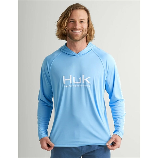 Huk Vented Pursuit Long Sleeve Hoodie Marolina Blue 3XL H1200525-420-XXXL