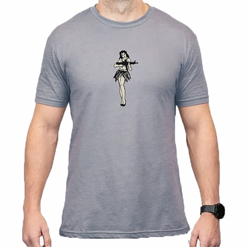 Magpul HULA GIRL CVC T-SHIRT STONE GRAY HEATHER 3X-LARGE MAG1117-041-3XL