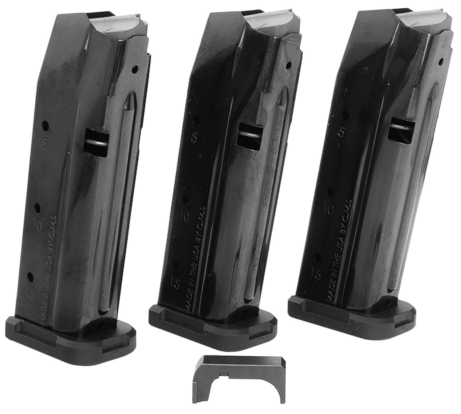 Shield Arms S15 Magazine 3 Pack Combo, Gen 3, Compatible W/ Glock 43X/48 15 Rd, (S15COMBOG33M1C)