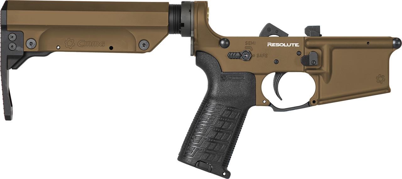 CMMG Resolute MK4 55CA3BE-MB Complete Lower Receiver with CMMG Rip Stock, Midnight Bronze Finish