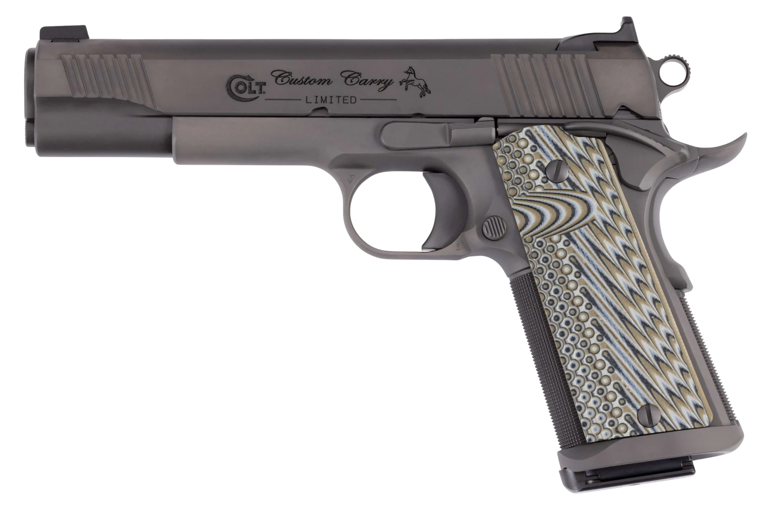 Colt Custom Carry Limited Pistol O1080CS, 45 ACP, 5in, G10 Grips, 8 Rds