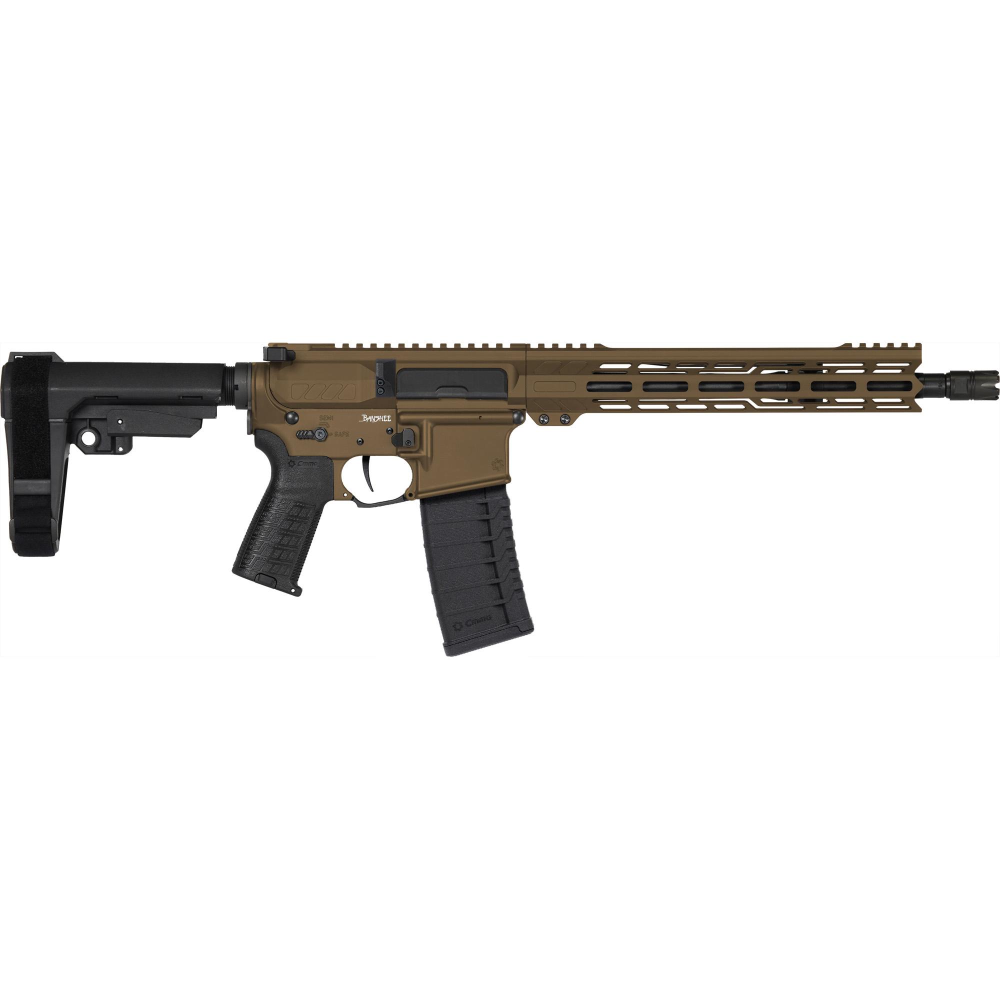 CMMG MK4 Banshee Pistol 55AC20A-MB, 5.56 NATO, 12.5", CMMG RipBrace, Midnight Bronze, 30 Rds