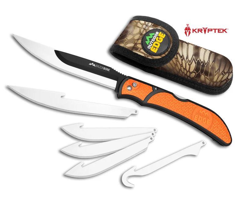 Outdoor Edge RazorBone 5.0" FOLDING REPLACEABLE BLADE HUNTING KNIFE (RBB-20C)