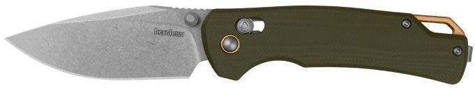 Kershaw Proximal Folding Knife, Plain Satin Blade, Green Handle (2058)