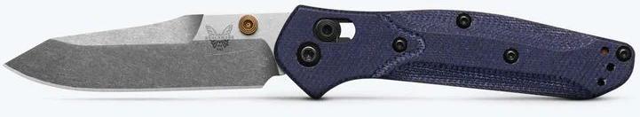 Benchmade Mini Osborne Folding Knife w/Satin Blade, Denim Micarta Handle (945-04)