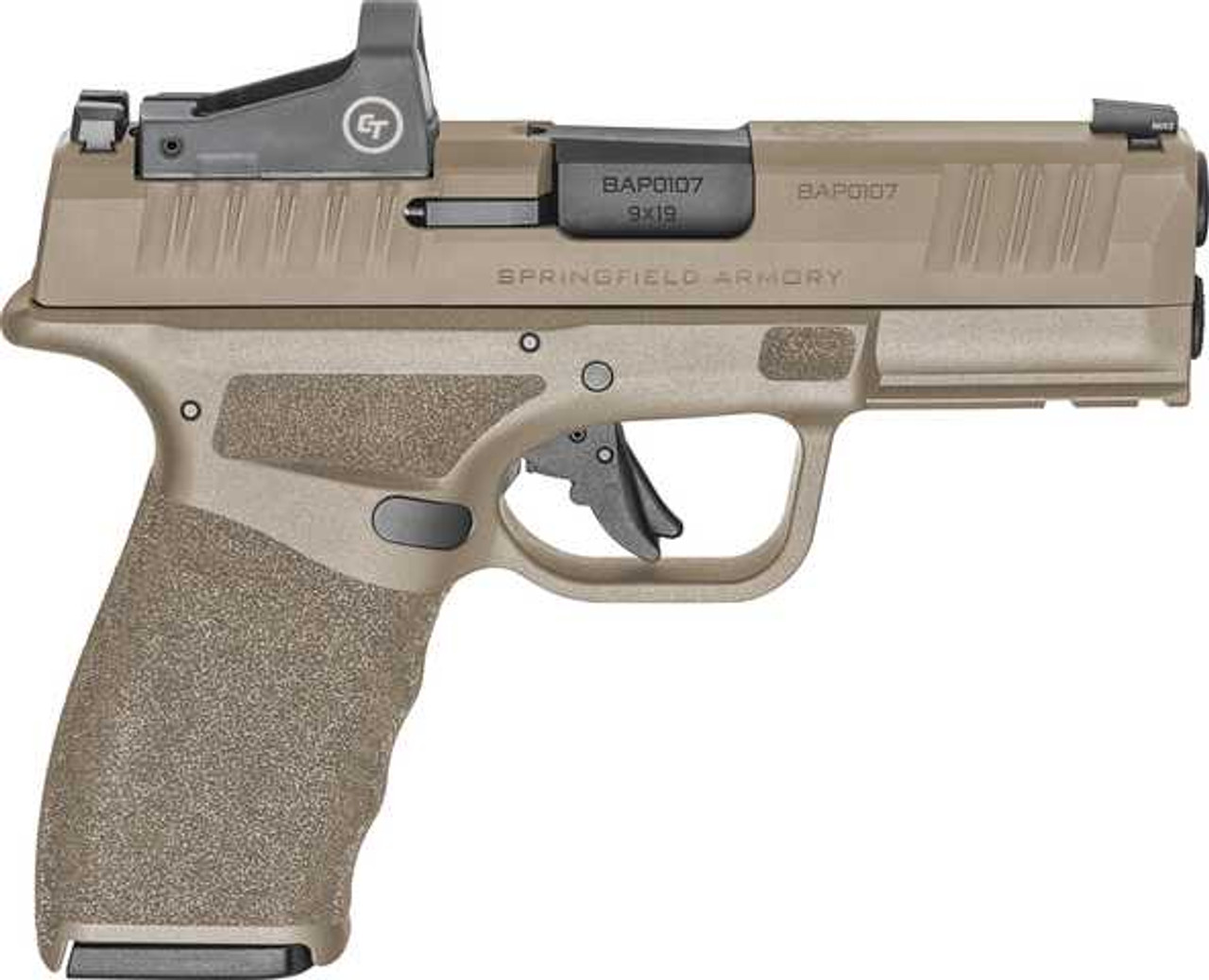 Springfield HellCat Pro 9mm 3.7″ Barrel FDE “15 ROUND MODEL” W CT RED DOT
