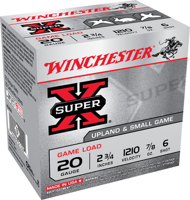 Winchester Ammo Super X Game Load 20 Gauge 2.75" 7/8 oz 6 Shot