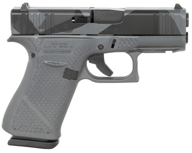 Glock G43X Slim Sub-Compact Frame 9mm Luger 10+1 3.41" Black Steel Barrel Urban Dazzle Grey