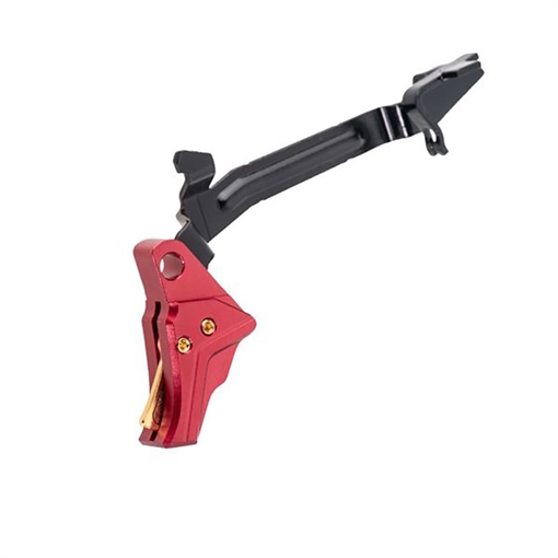 Tyrant Cnc ITTS TRIGGER W/TRIGGER BAR FOR GLOCK G3/G4 RED/GOLD SCREW TD-GTRIG-3-4-RED-GOLD-BAR