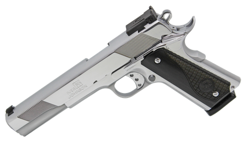 Iver Johnson 1911 Eagle XL Long Slide 70 Series 45 ACP, 6" Barrel, Walnut Grip, Chrome Steel Frame, Chrome Slide, 8rd