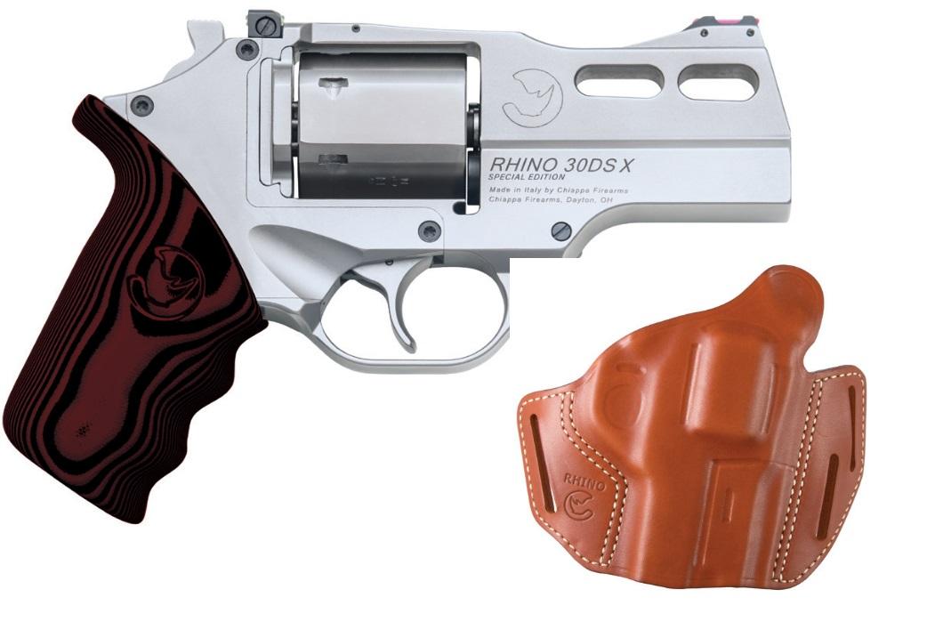 Chiappa Rhino 30DS Revolver 340.308, 357 Magnum | 38 Special, 3.0in, G10 Black/Red Grip, 6 Rds
