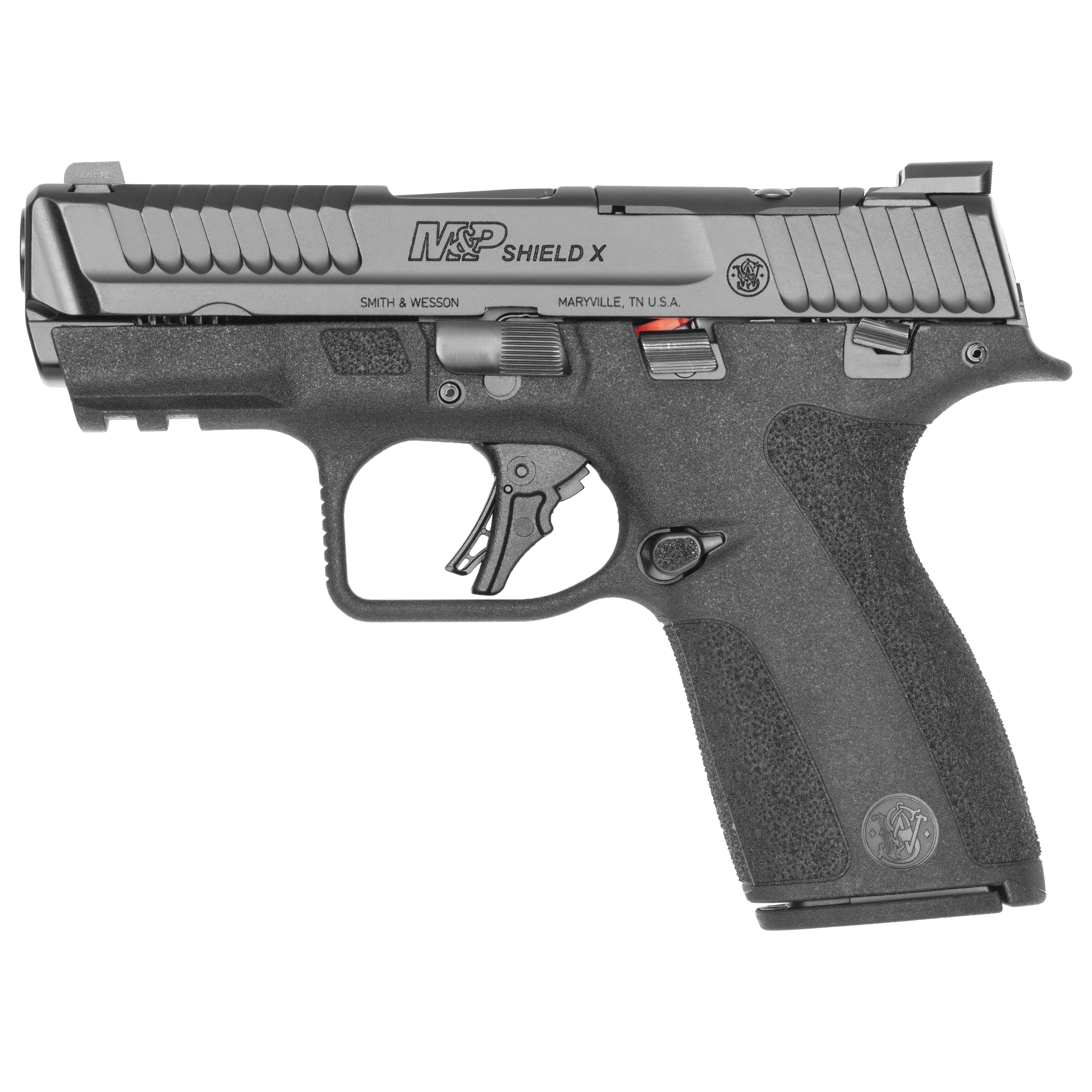 Smith and Wesson M&P9 Shield X Optic Ready Pistol 14264, 9mm, 3.6in, Black Polymer Grips, 13 Rds