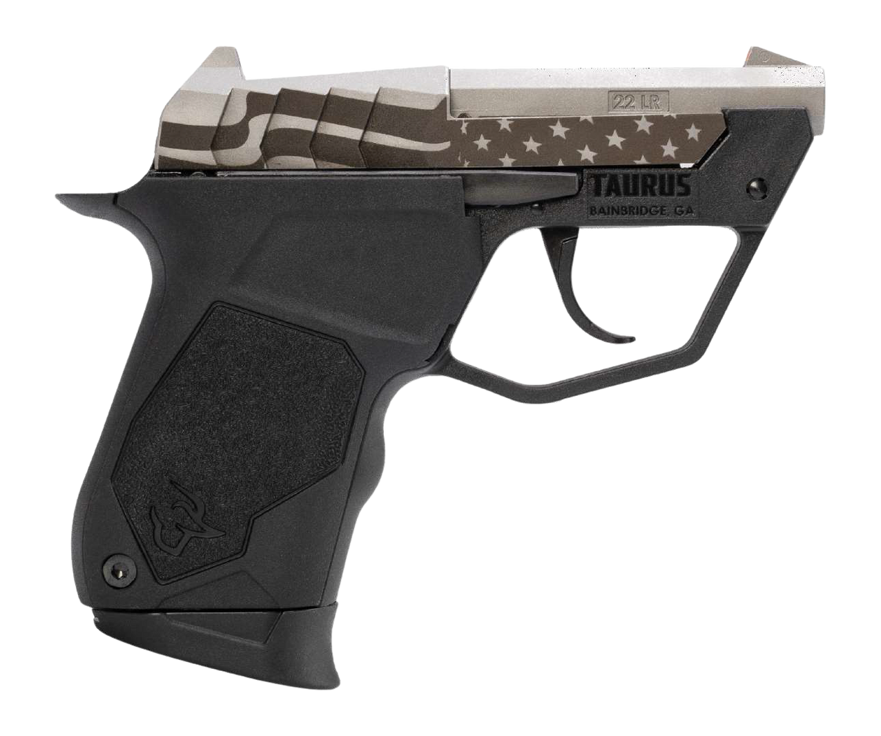 Taurus 22TUC Pistol 1-22TUC139-USFLAG, 22LR, 2.50in, Black Finish, 9 Rds