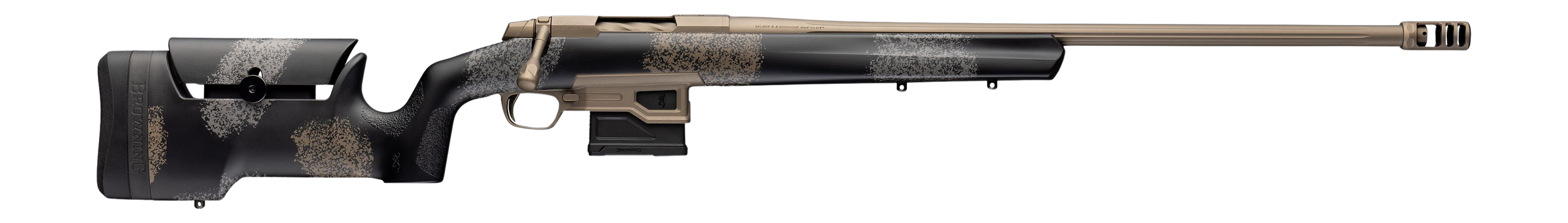 Browning X-Bolt 2 Hells Canyon Max LR HD Rifle 036144282, 6.5 Creedmoor, 24", Gray/Bronze Camo Synthetic Stock, 6 Rds