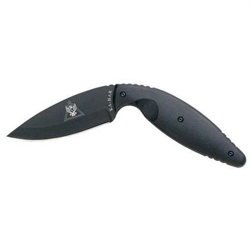 KA-BAR Knives TDI Law Enforcement, Fixed Blade Knife, 3.688" Blade Length, 7.75" Overall Length, Drop Point, AUS 8A Steel, Matte Finish, Black, Zytel Handle, Plain Edge, Nylon Sheath 1482