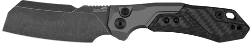 Kershaw Launch 14 Automatic 3.38" Cleaver Plain Black Oxide Blackwash CPM 154 SS, Blade Black Anodized Aluminum/Carbon Fiber Handle 7850