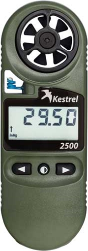 Kestrel 2500NV, Weather Meter, Digital Altimeter, Night Vision Backlight, OD Green Finish 0825NV