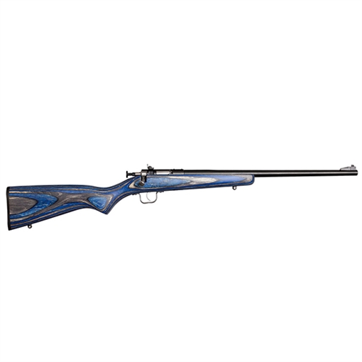 Crickett Youth 22 LR 1rd 16.12" Blued Barrel & Receiver, Fixed Front/Adjustable Rear Peep Sights, Blue Laminate Stock w/11.5" LOP, Rebounding Firing Pin Safety KSA2222