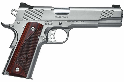 Kimber Stainless II 1911, 9mm, 5" Barrel, Stainless w/ Rosewood Grips, 9rd